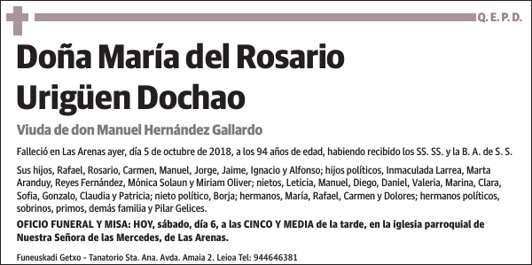 María del Rosario Urigüen Dochao