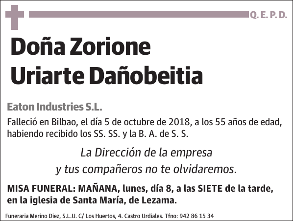 Zorione Uriarte Dañobeitia