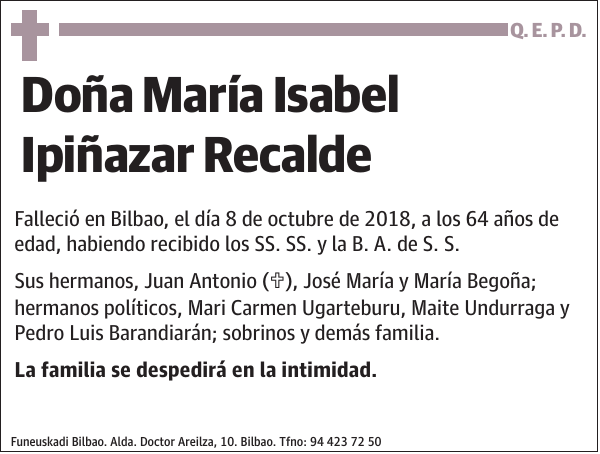 María Isabel Ipiñazar Recalde