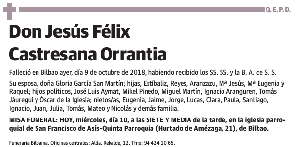 Jesús Félix Castresana Orrantia