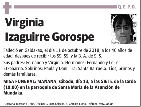 Virginia Izaguirre Gorospe