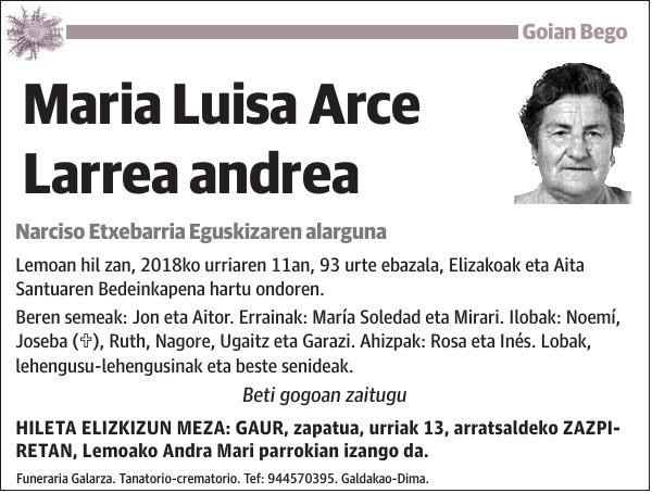 Maria Luisa Arce Larrea