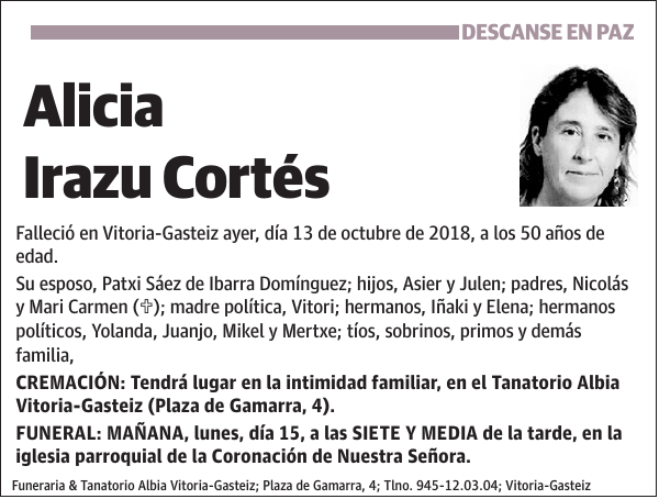 Alicia Irazu Cortés