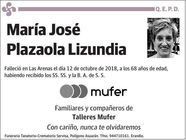 María José Plazaola Lizundia
