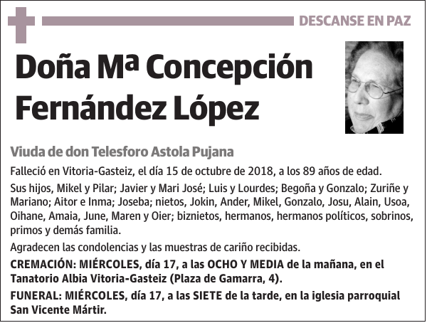 Mª Concepción Fernández López