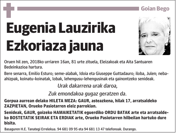 Eugenia Lauzirika Ezkoriaza