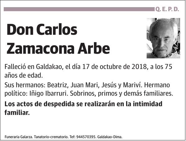 Carlos Zamacona Arbe