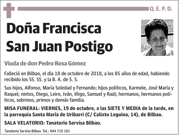 Francisca San Juan Postigo