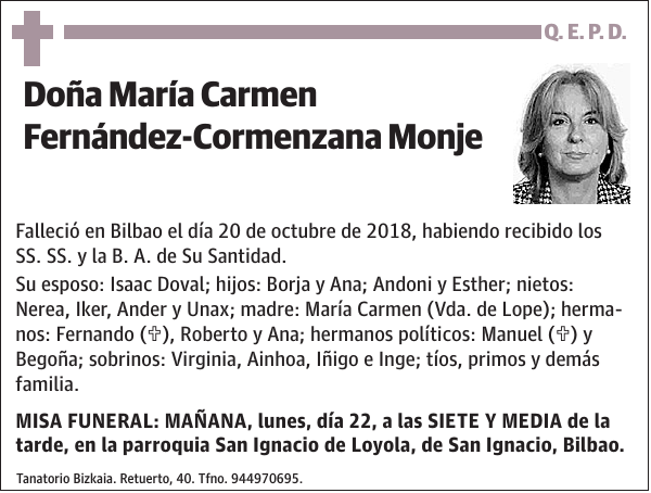 María Carmen Fernández-Cormenzana Monje