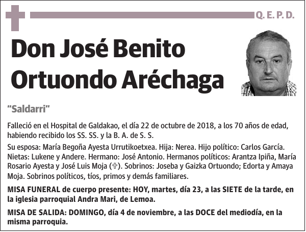 José Benito Ortuondo Aréchaga