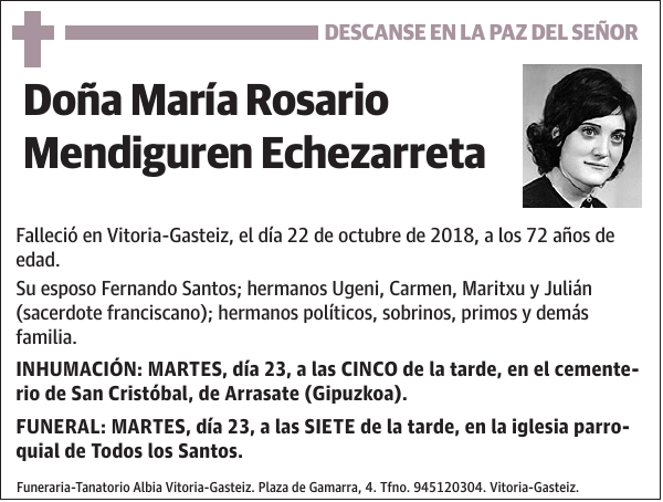 María Rosario Mendiguren Echezarreta