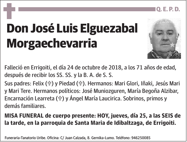 José Luis Elguezabal Morgaechevarria