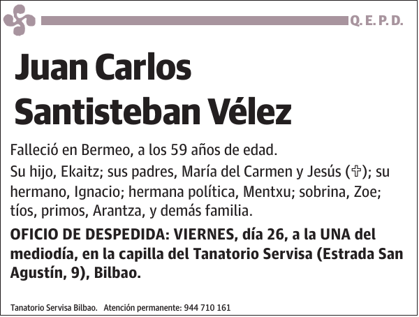 Juan Carlos Santisteban Vélez