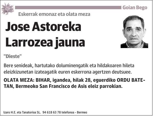 Jose Astoreka Larrozea
