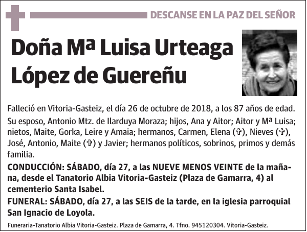 Mª Luisa Urteaga López de Guereñu