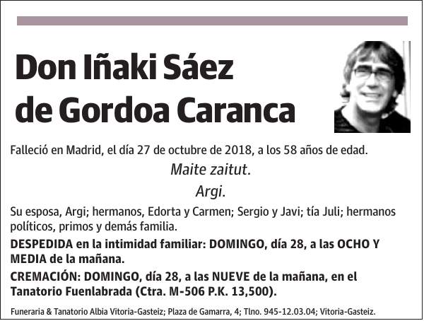 Iñaki Sáez de Gordoa Caranca