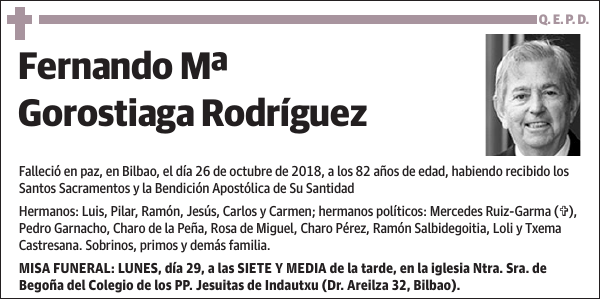 Fernando Mª Gorostiaga Rodríguez