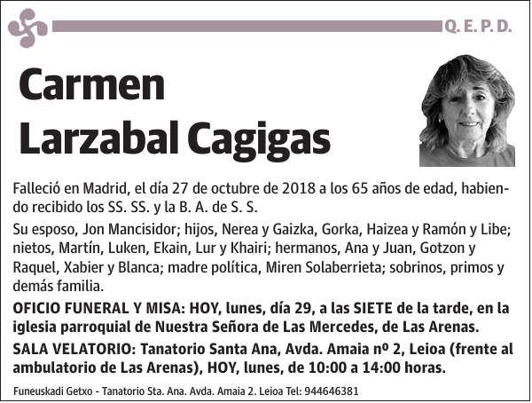 Carmen Larzabal Cagigas