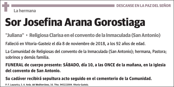 Josefina Arana Gorostiaga