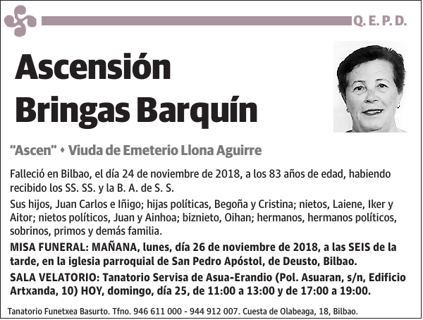 Ascensión Bringas Barquín