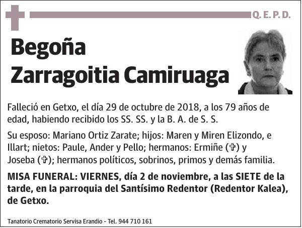 Begoña Zarragoitia Camiruaga