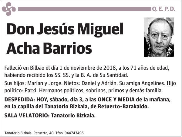 Jesús Miguel Acha Barrios