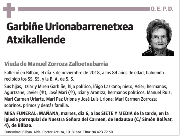 Garbiñe Urionabarrenetxea Atxikallende