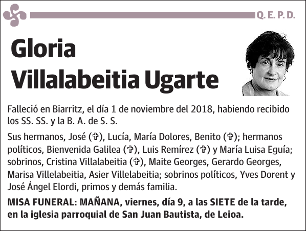 Gloria Villalabeitia Ugarte