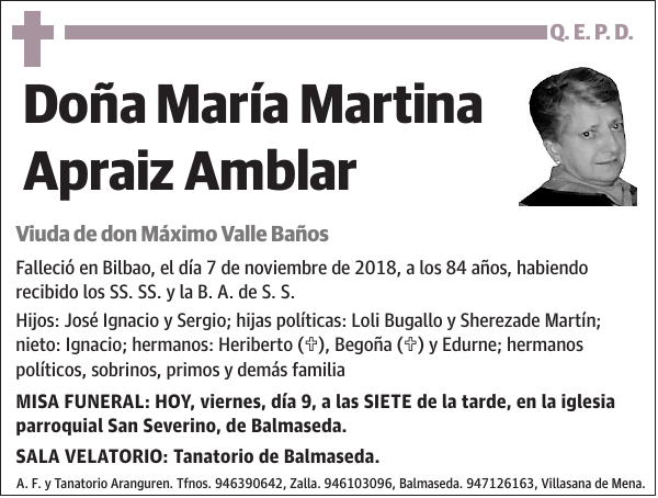 María Martina Apraiz Amblar