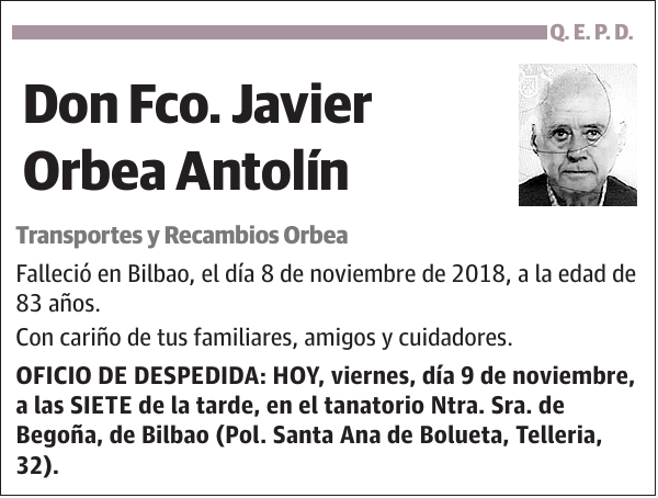 Fco. Javier Orbea Antolín