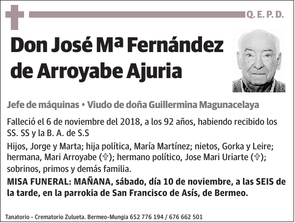 José Mª Fernández de Arroyabe Ajuria