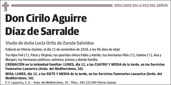 Cirilo Aguirre Díaz de Sarralde