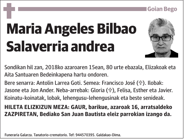 Maria Angeles Bilbao Salaverria