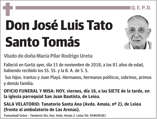 José Luis Tato Santo Tomás