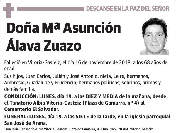 Mª Asunción Álava Zuazo