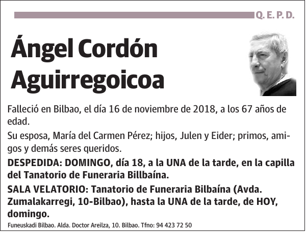 Ángel Cordón Aguirregoicoa