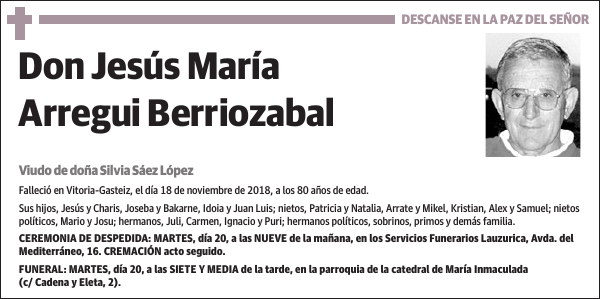 Jesús María Arregui Berriozabal