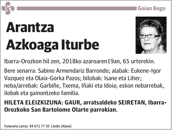 Arantza Azkoaga Iturbe