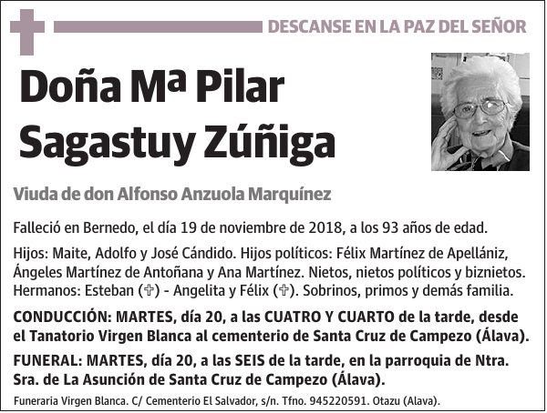 Mª Pilar Sagastuy Zúñiga