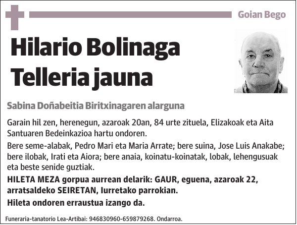 Hilario Bolinaga Telleria