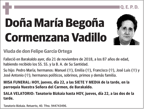 María Begoña Cormenzana Vadillo