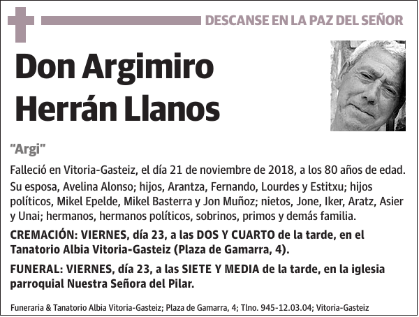 Argimiro Herrán Llanos Argi