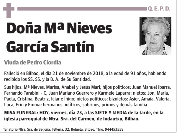 Mª Nieves García Santín