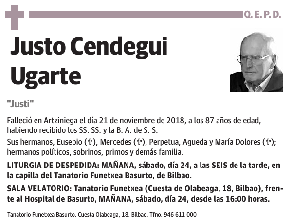 Justo Cendegui Ugarte