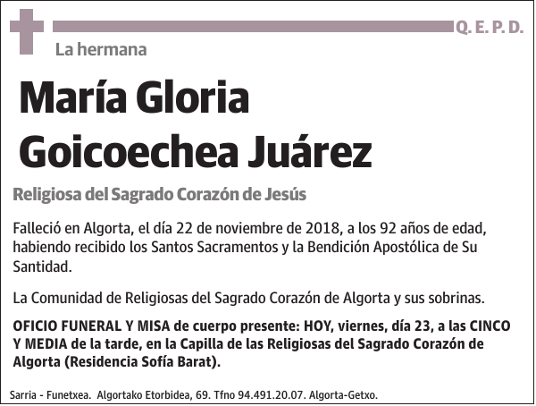 María Gloria Goicoechea Juárez