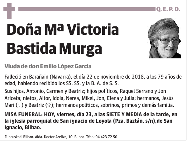 Mª Victoria Bastida Murga