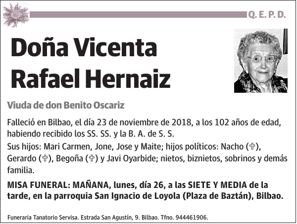 Vicenta Rafael Hernaiz