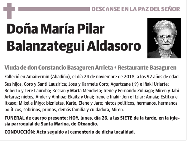 María Pilar Balanzategui Aldasoro