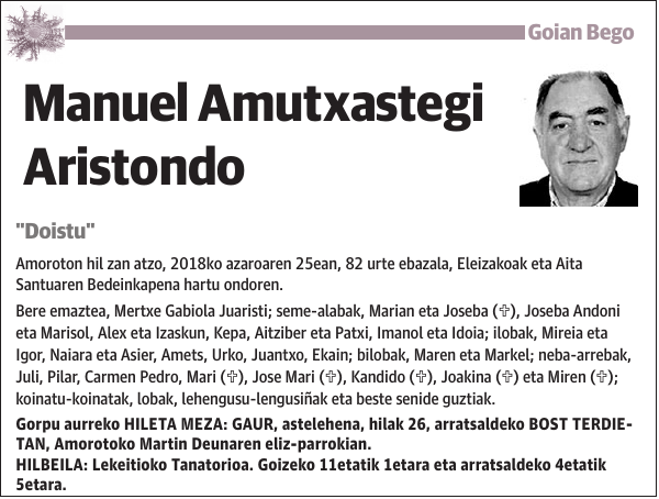 Manuel Amutxastegi Aristondo