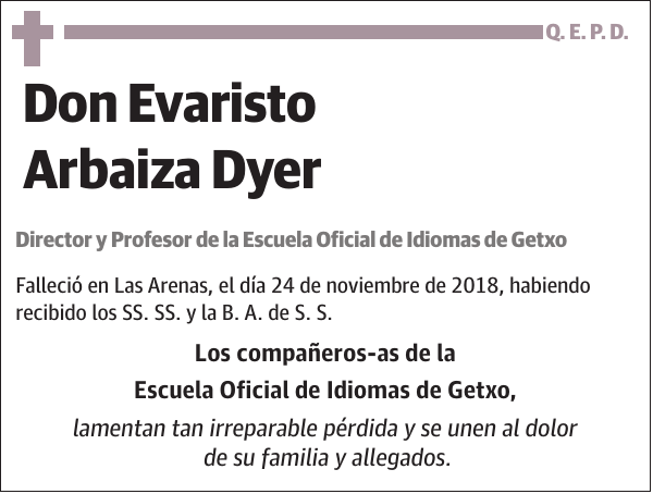 Evaristo Arbaiza Dyer